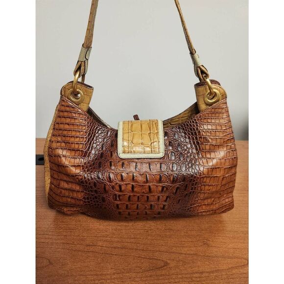 Brahmin (Jabou) Pecan Tricolor Collection shoulder bag. Excellent used condition - Picture 3 of 15